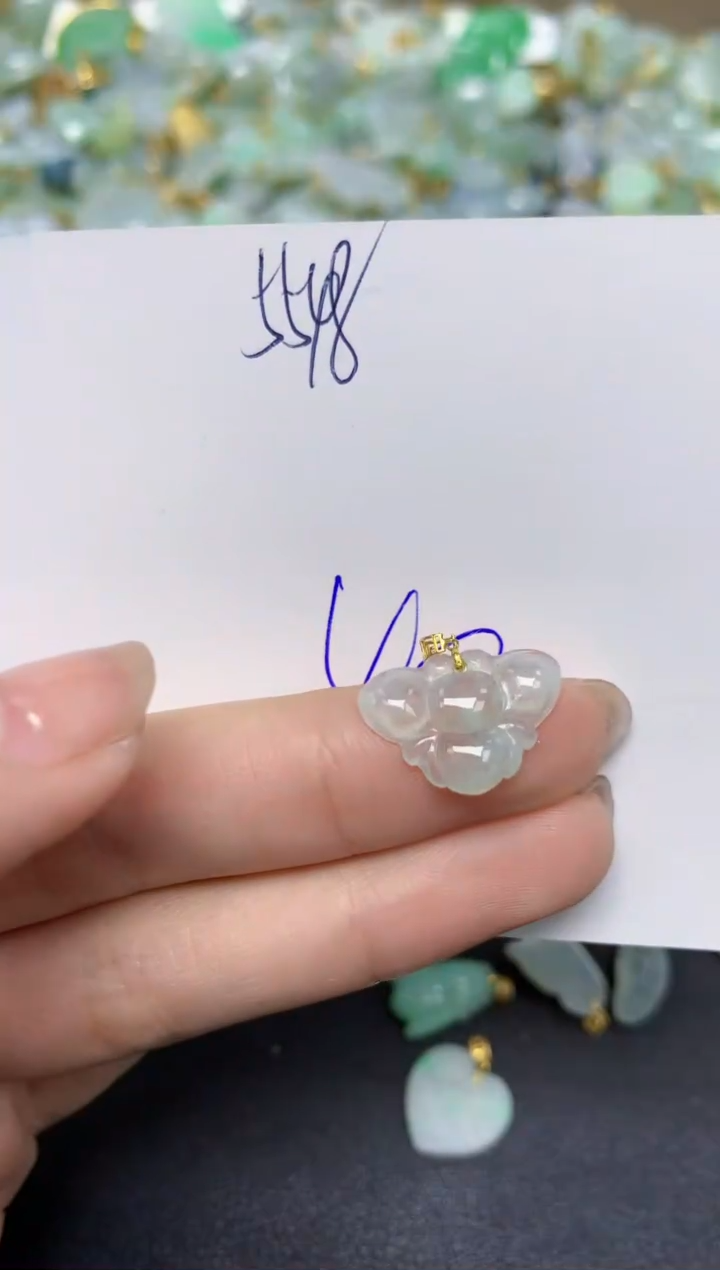 【闪购商品】翡翠颈饰18K金镶嵌天然翡翠A货