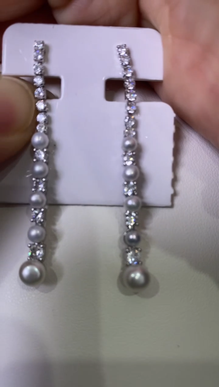 未镶嵌LL淡水珍珠珍珠耳饰@@C1501