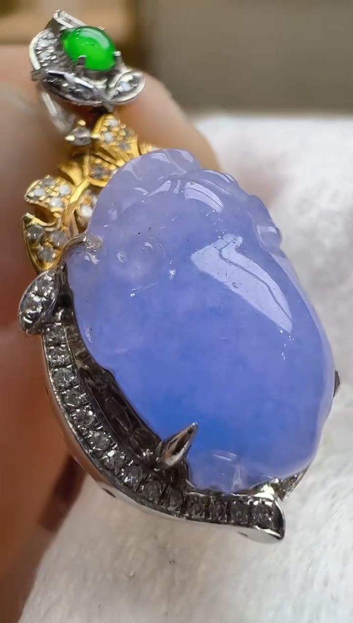 【闪购商品】翡翠吊坠(不含链)18K金镶嵌多样性发货拍一发一