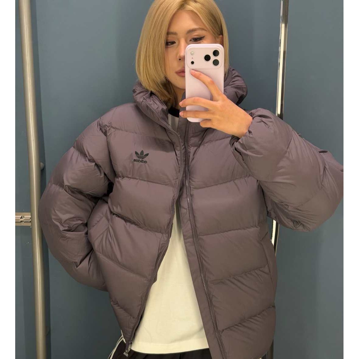 adidas/阿迪达斯TONALHOODEDPUFFER保暖运动连帽面包棉服 JX4122