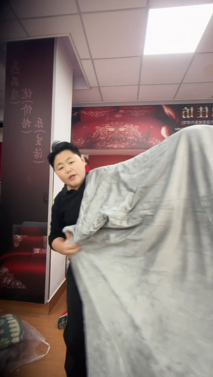 棉棉0007灰色绒被套