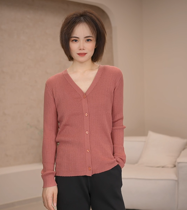 【UC限定】2025新款桑蚕丝羊毛长袖防晒衫V领针织开衫