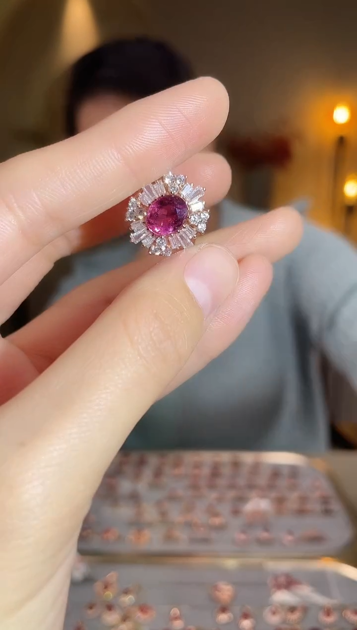 银S925镶嵌手饰碧玺手饰