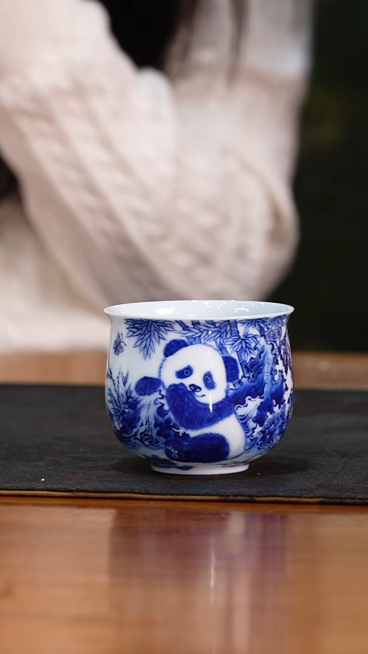 瓷瓷姑娘铭墨朗谷熊猫杯