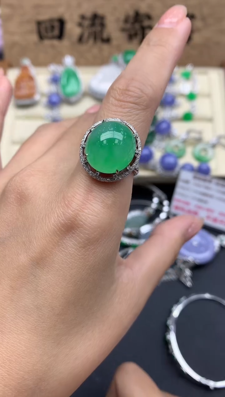 【闪购商品】翡翠戒指18K金镶嵌548-中国好珍宝