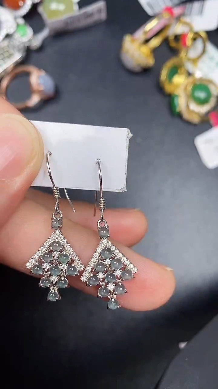 银S925镶嵌戒指翡翠1250