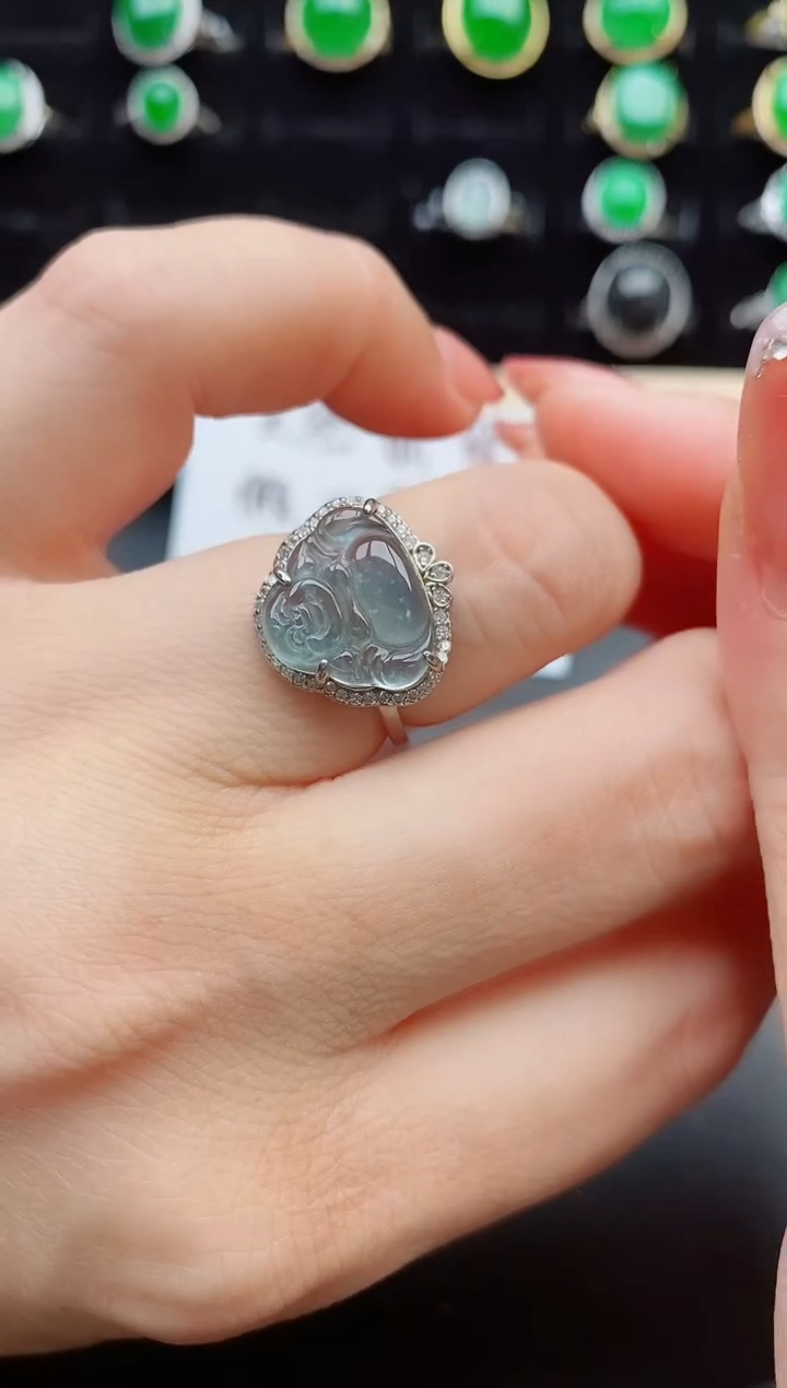 【闪购商品】翡翠戒指银S925镶嵌508050