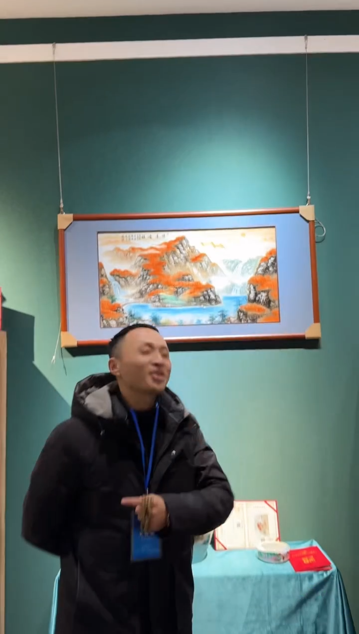 【闪购商品】瓷片张平老师鸿运当头瓷板画3带收藏证书