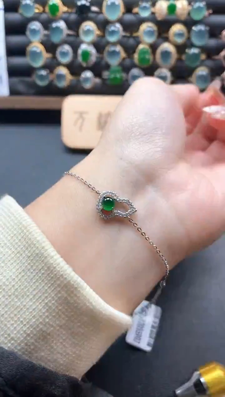 银S925镶嵌戒指翡翠51511