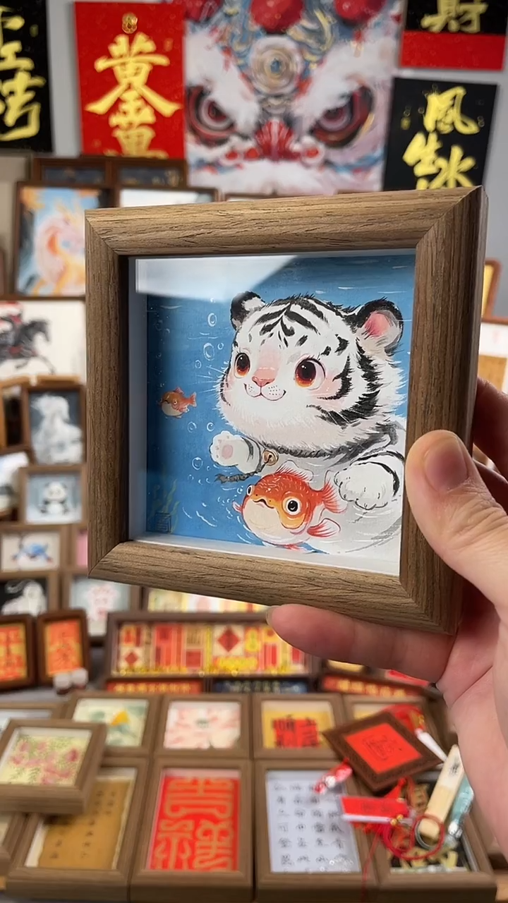 国画纯手绘书法绘画作品