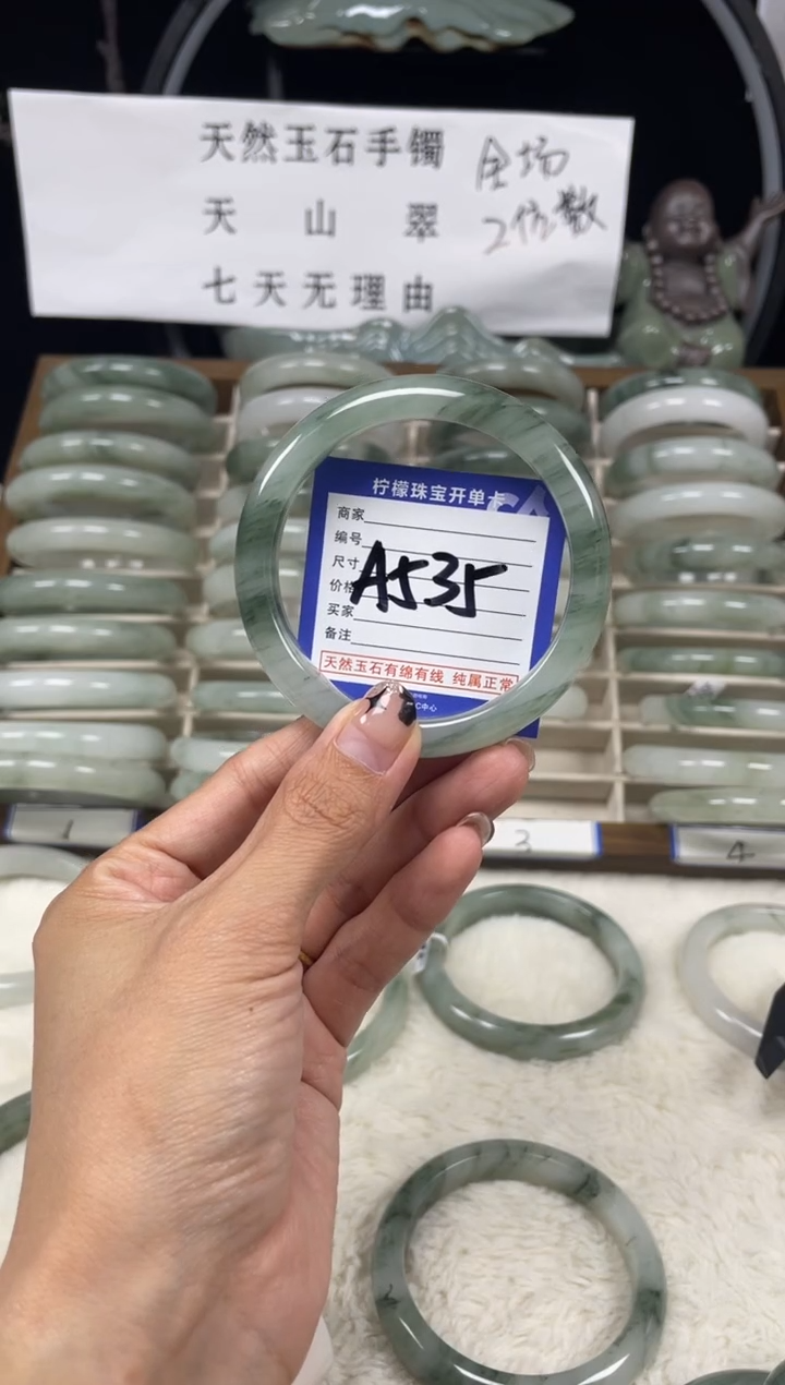石英质玉（天山翠）手镯未镶嵌a535