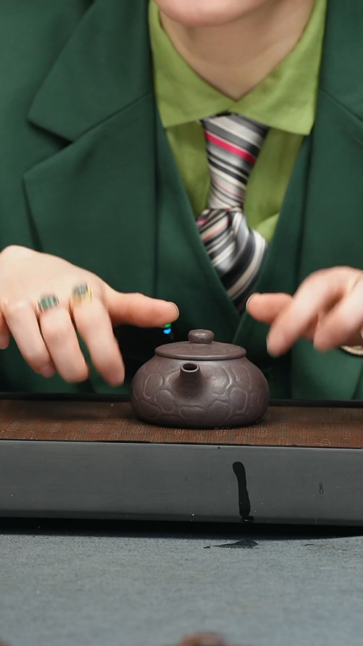 【闪购商品】紫砂茶壶五堂 守拙-天青泥-145cc