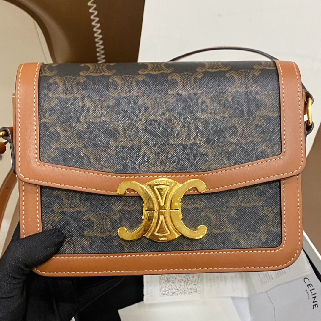 99新 Celine/思琳 凯旋门斜挎包