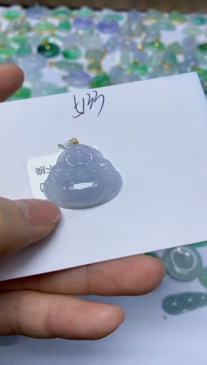 【闪购商品】翡翠挂件18K金镶嵌 天然翡翠A货