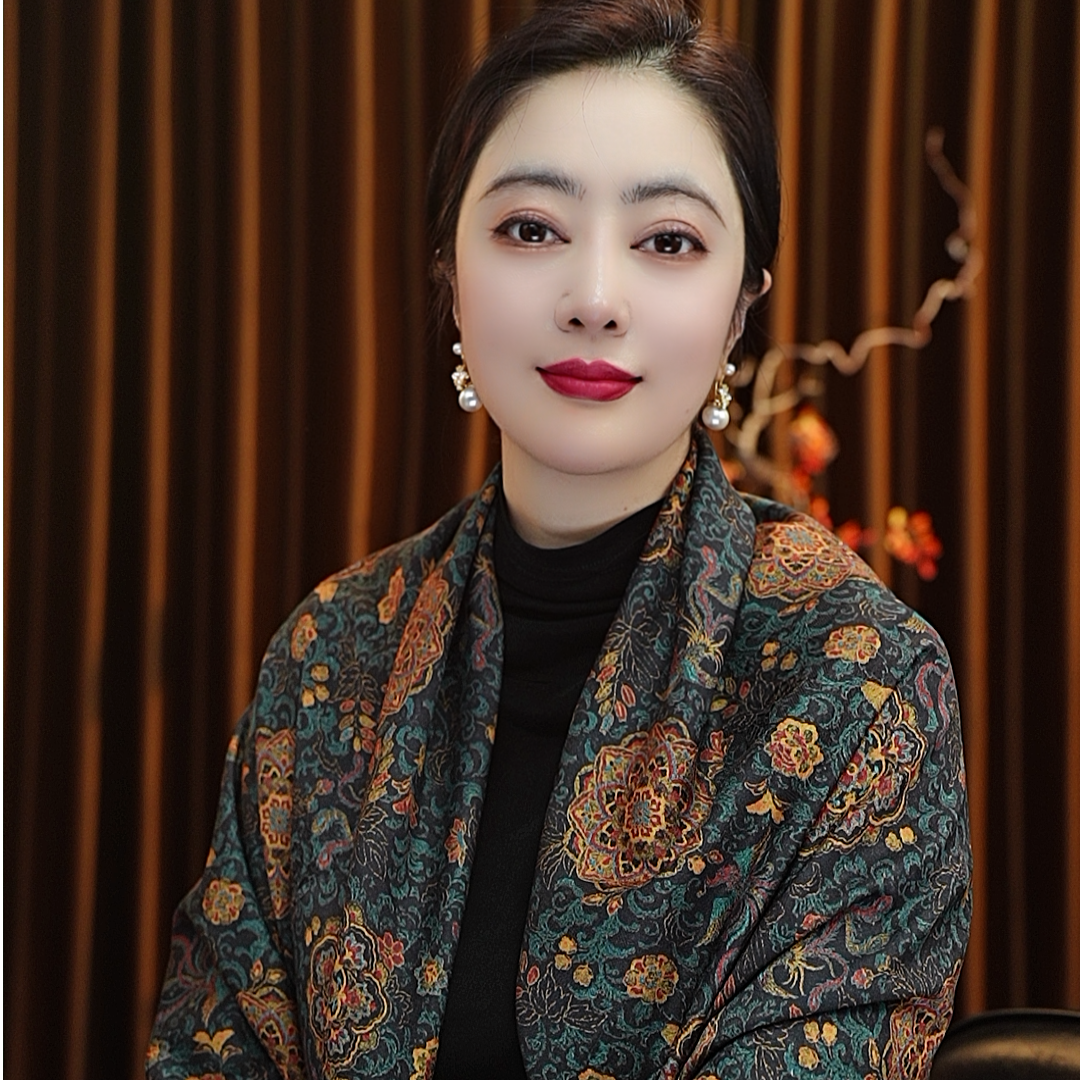 【宝相花】140*140软烟罗大方巾围巾女士丝巾百搭双面戴国风秋冬