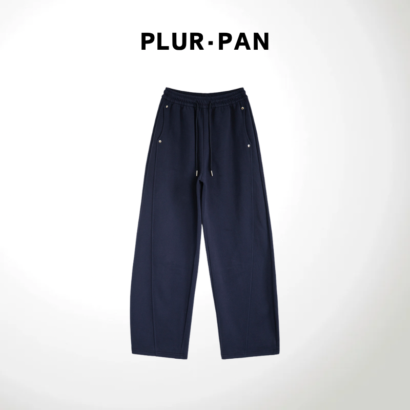 PLUR·PAN时尚简约纯色百搭加厚休闲裤