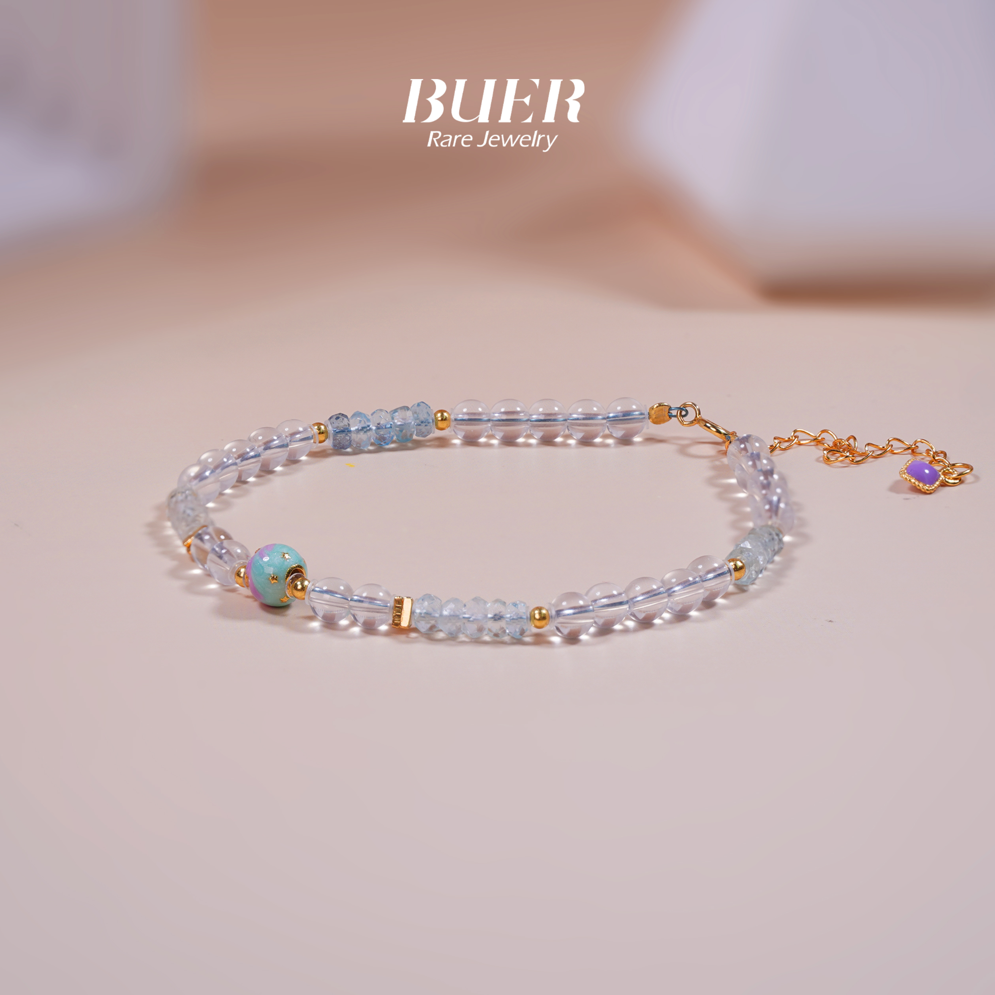 【不二】白水晶银镶DIY手链