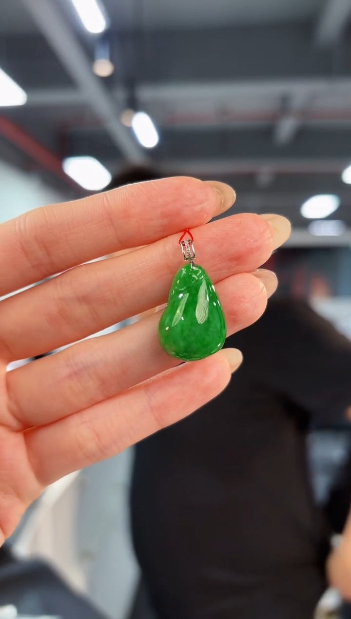 【闪购商品】翡翠颈饰18K金镶嵌缅料A货/支持复检/一件