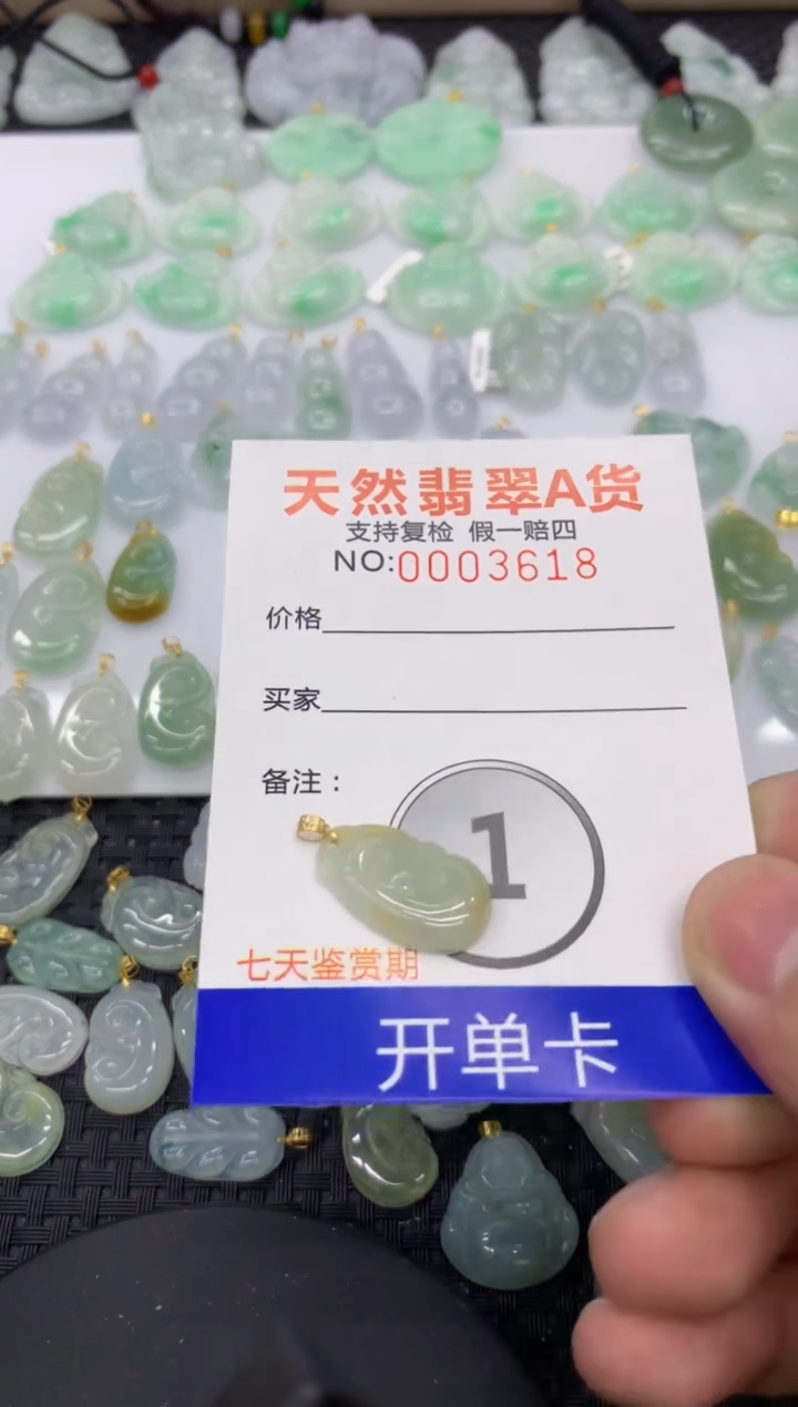 【闪购商品】翡翠颈饰18K金镶嵌11111111111