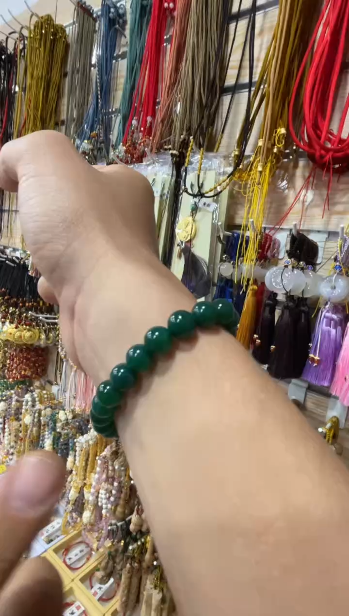 无非金属【五台山吉祥礼】绿马石单圈手串