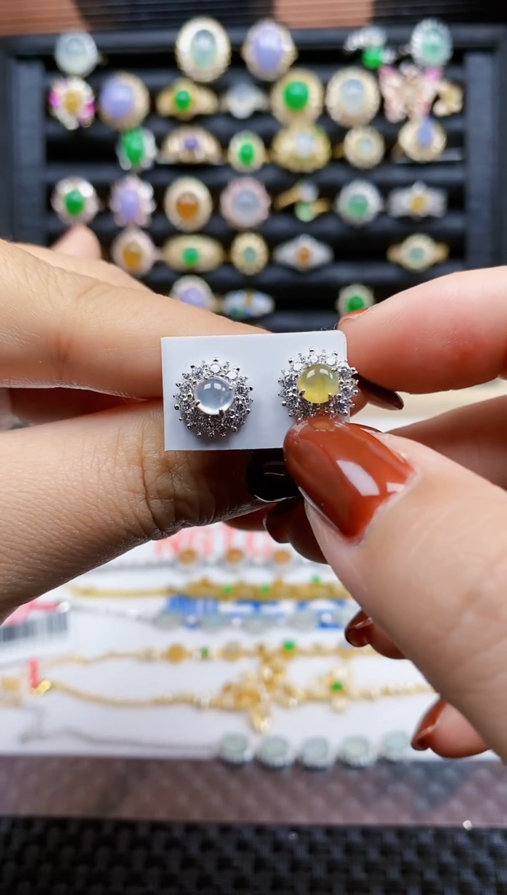 银S925镶嵌戒指翡翠475