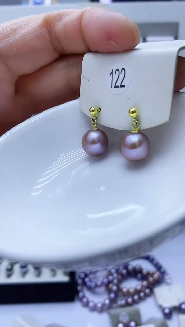 【闪购商品】淡水珍珠耳饰银S925镶嵌122