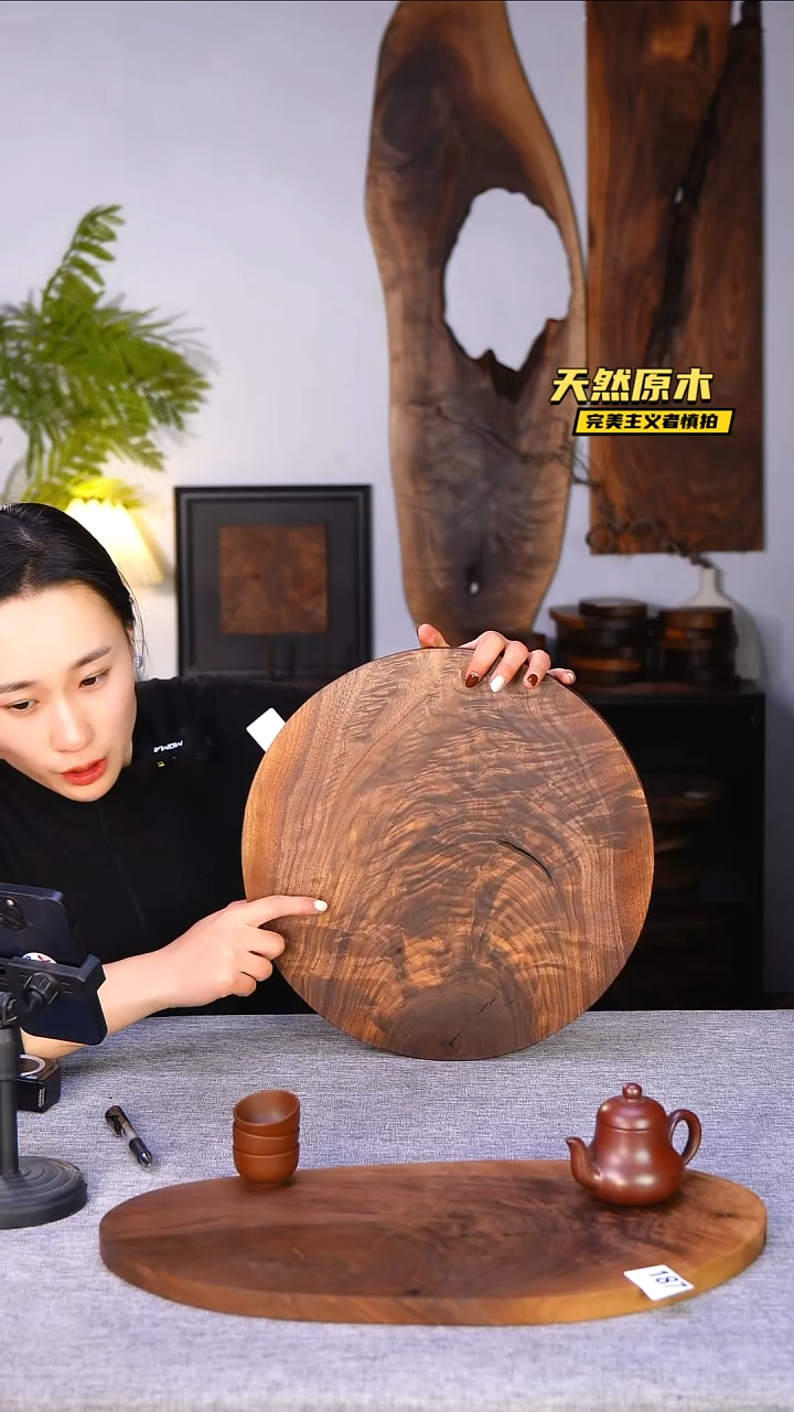 木北美黑胡桃原木.干裂疤结不属于商品质量问题完美主义者慎拍