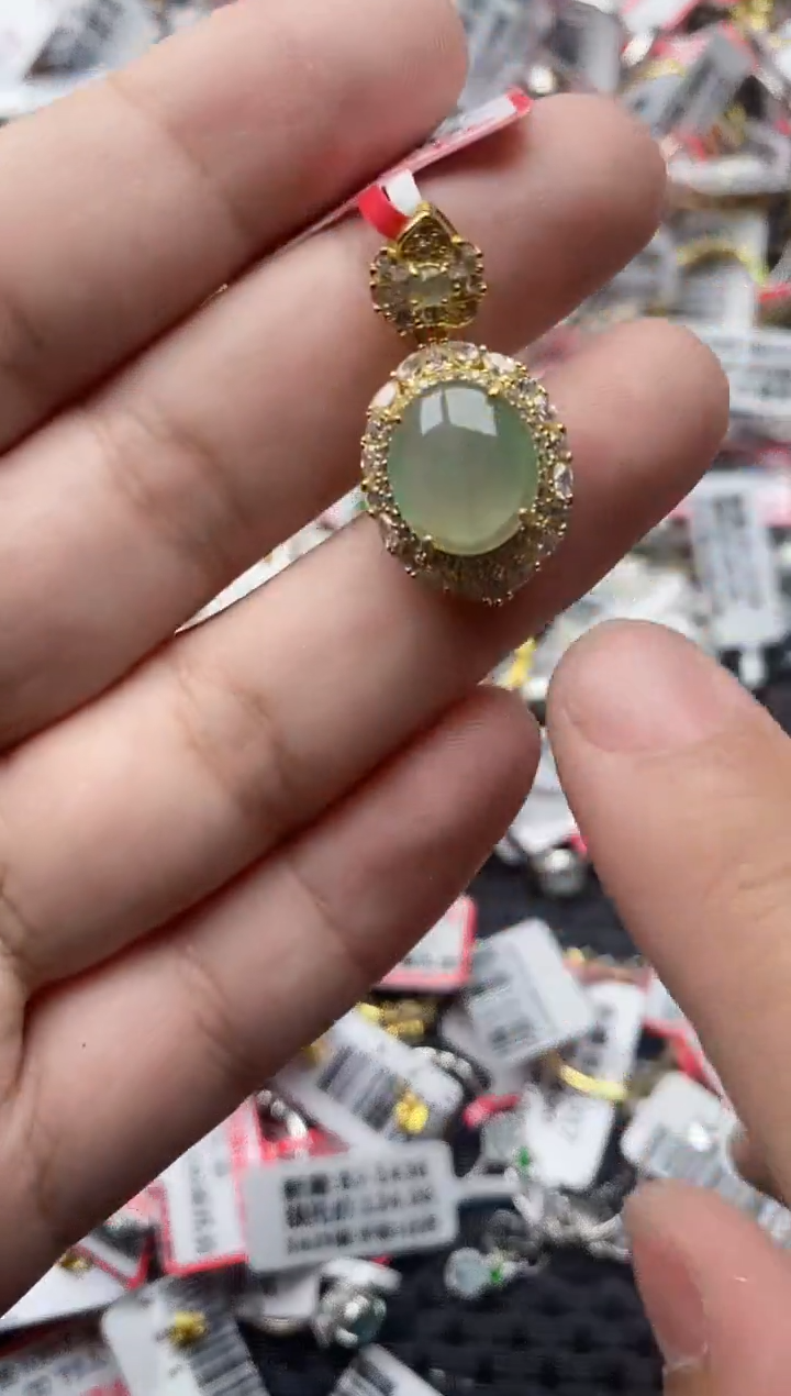 【闪购商品】翡翠戒指银S925镶嵌44444---8