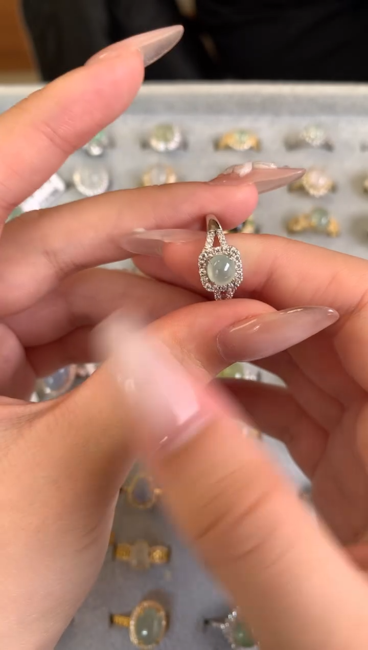 银S925镶嵌戒指翡翠29