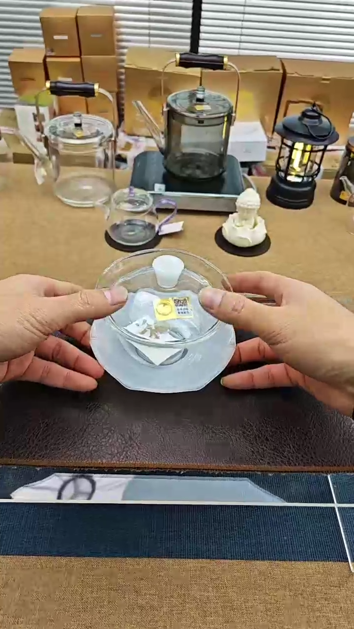 【闪购商品】禾器荷叶盖碗白玉色