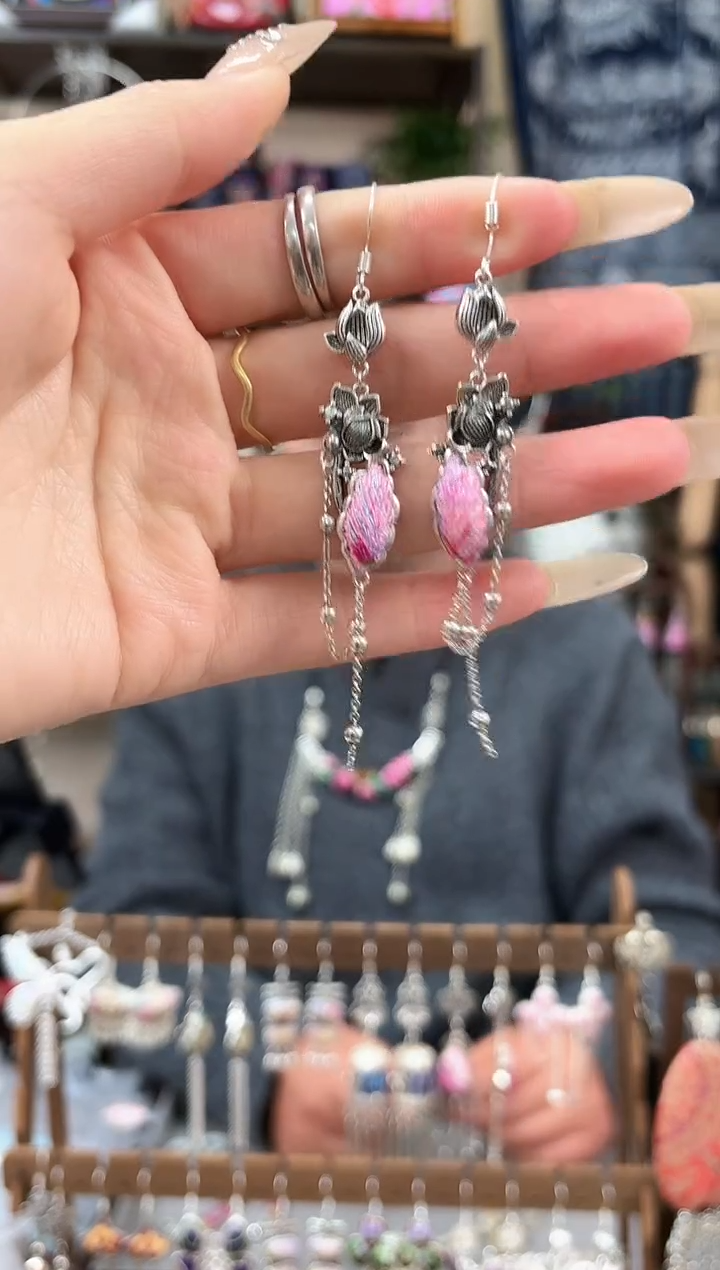 织绣民族风非遗老绣苗银饰品158