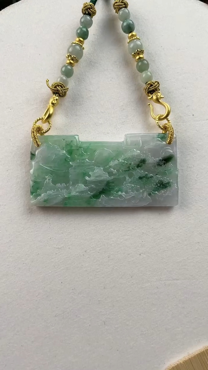 【闪购商品】翡翠颈饰未镶嵌2166(赠链)部分宝贝微瑕主播介绍为准