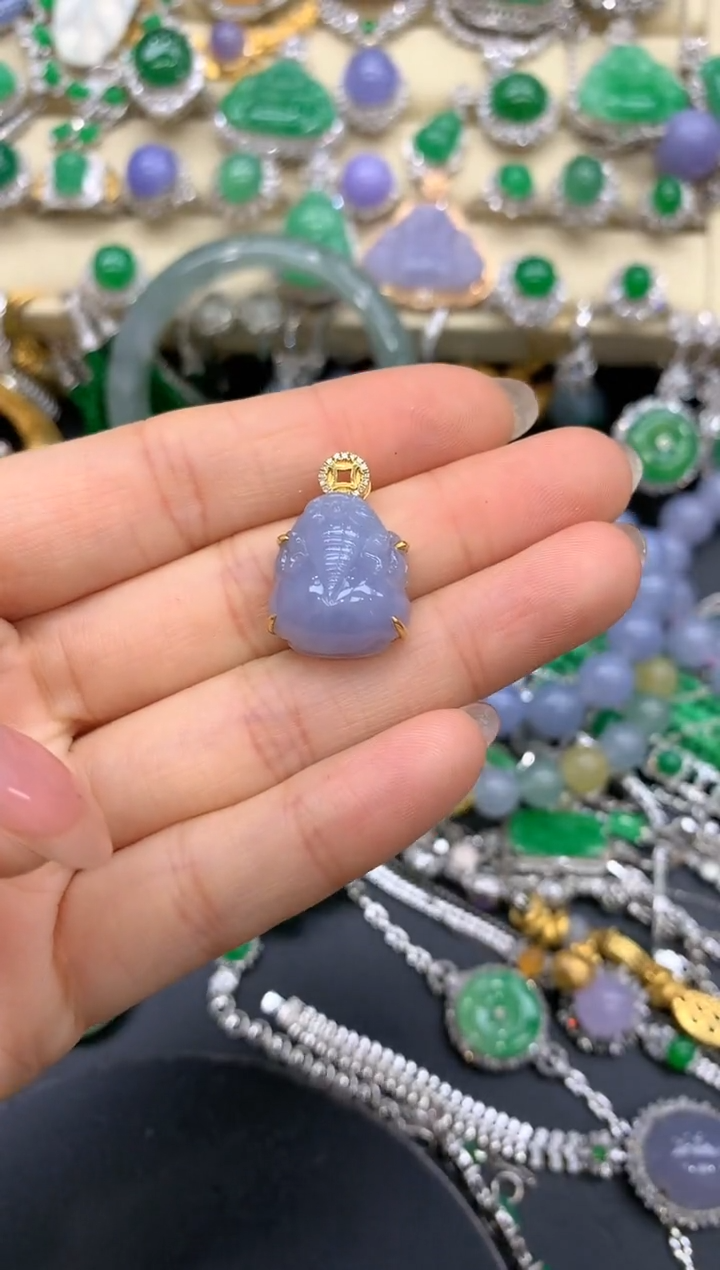 【闪购商品】翡翠颈饰18K金镶嵌316-中国好珍宝