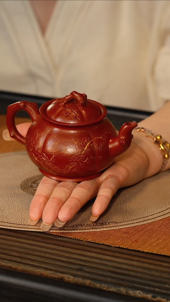 茶壶紫砂宜兴紫砂YF 彭年朱泥 梅瓶 170cc