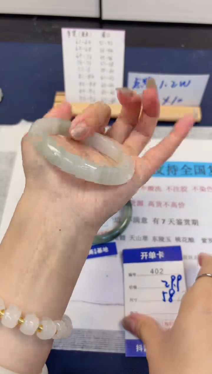 【闪购商品】石英质玉手镯未镶嵌402-天山翠-圈口58