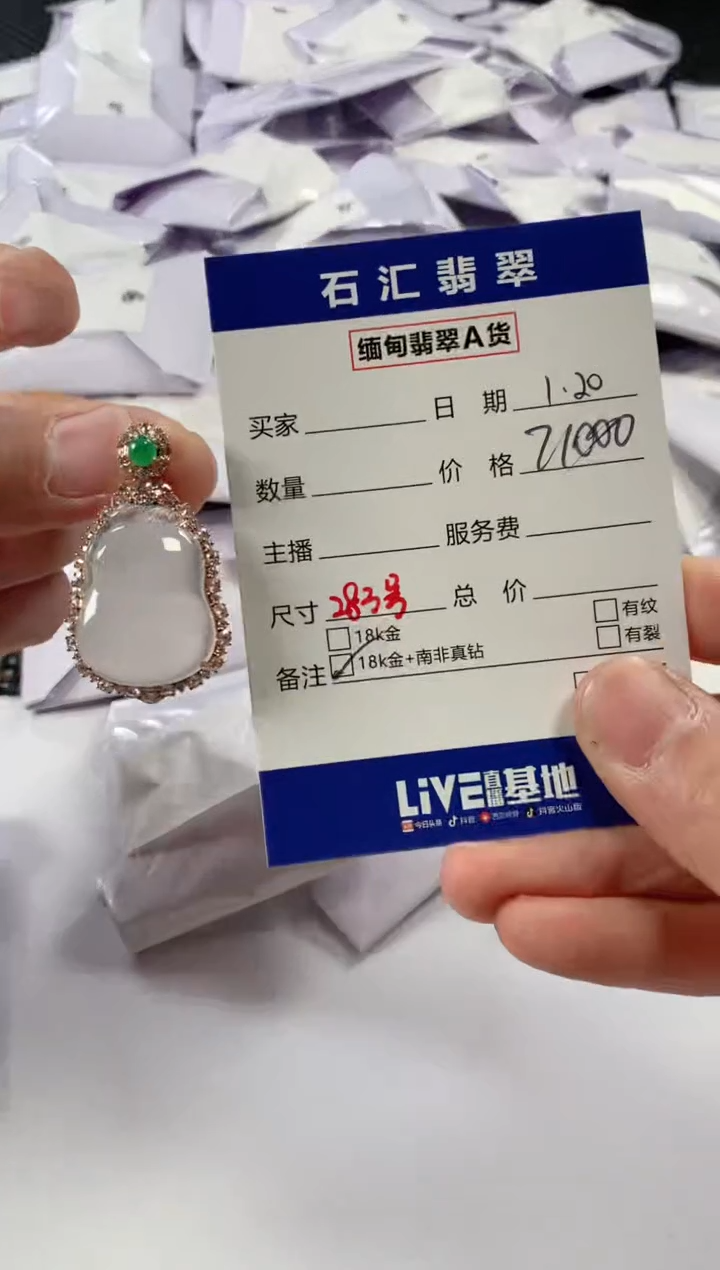 【闪购商品】翡翠颈饰18K金镶嵌11111111