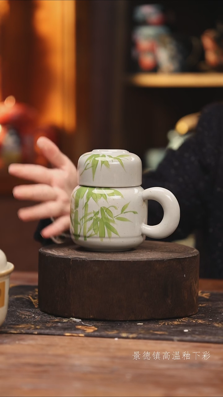 陶瓷景德镇高温釉下手绘陶瓷@L232@