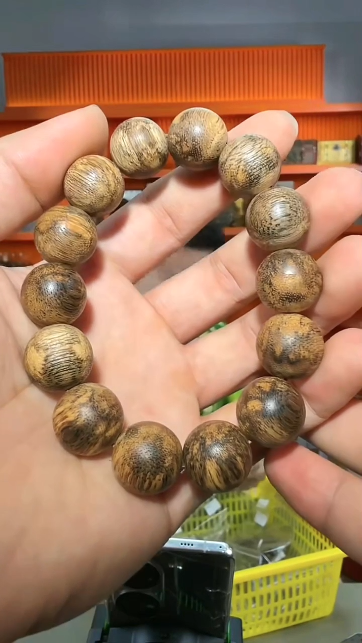 沉香手串73号单圈红土1.7多样性发一