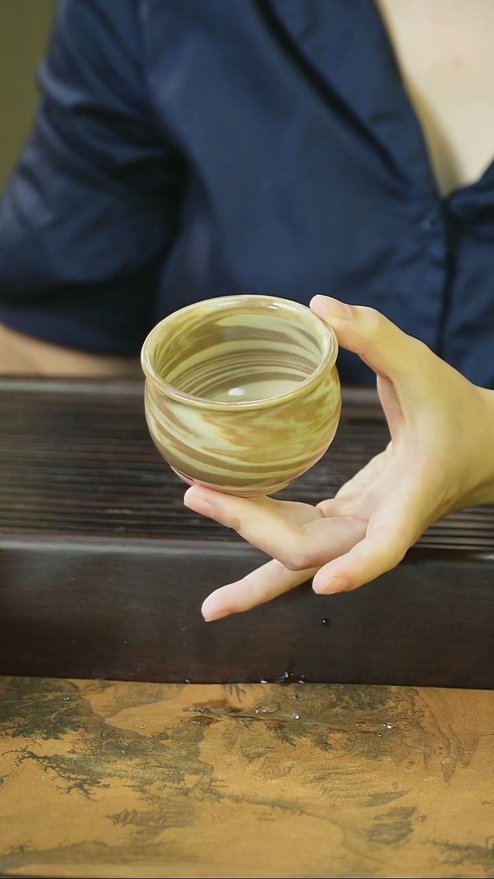 摆件望瓯陶溪川绞胎