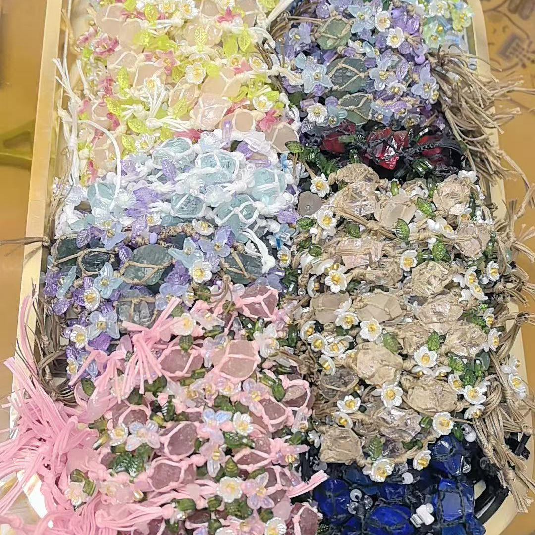 非金属布艺手链 时尚纯手工编制原始轻奢手串百搭清新超仙