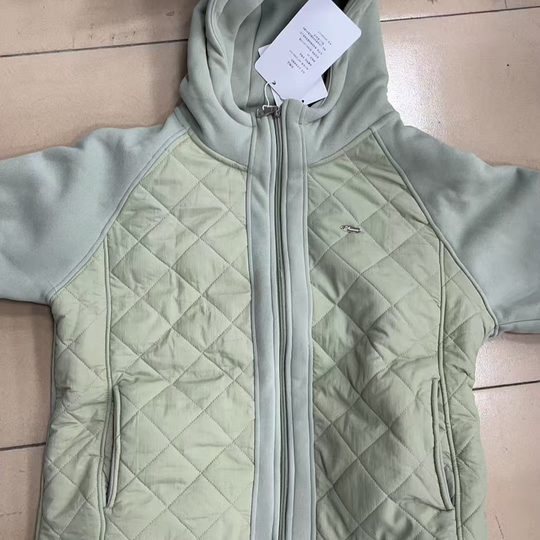 3327#慕斯羊驼拼棉加绒加厚短款外套