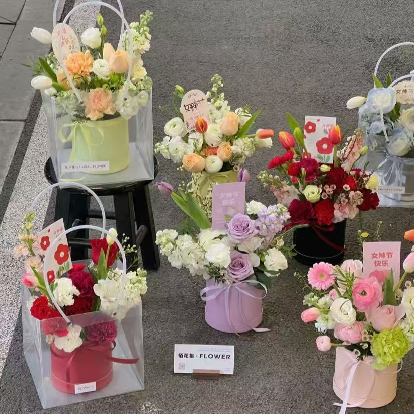 【墩墩工厂补贴1号】迷你防水抱抱桶马卡龙色系小圆桶花艺资材批发