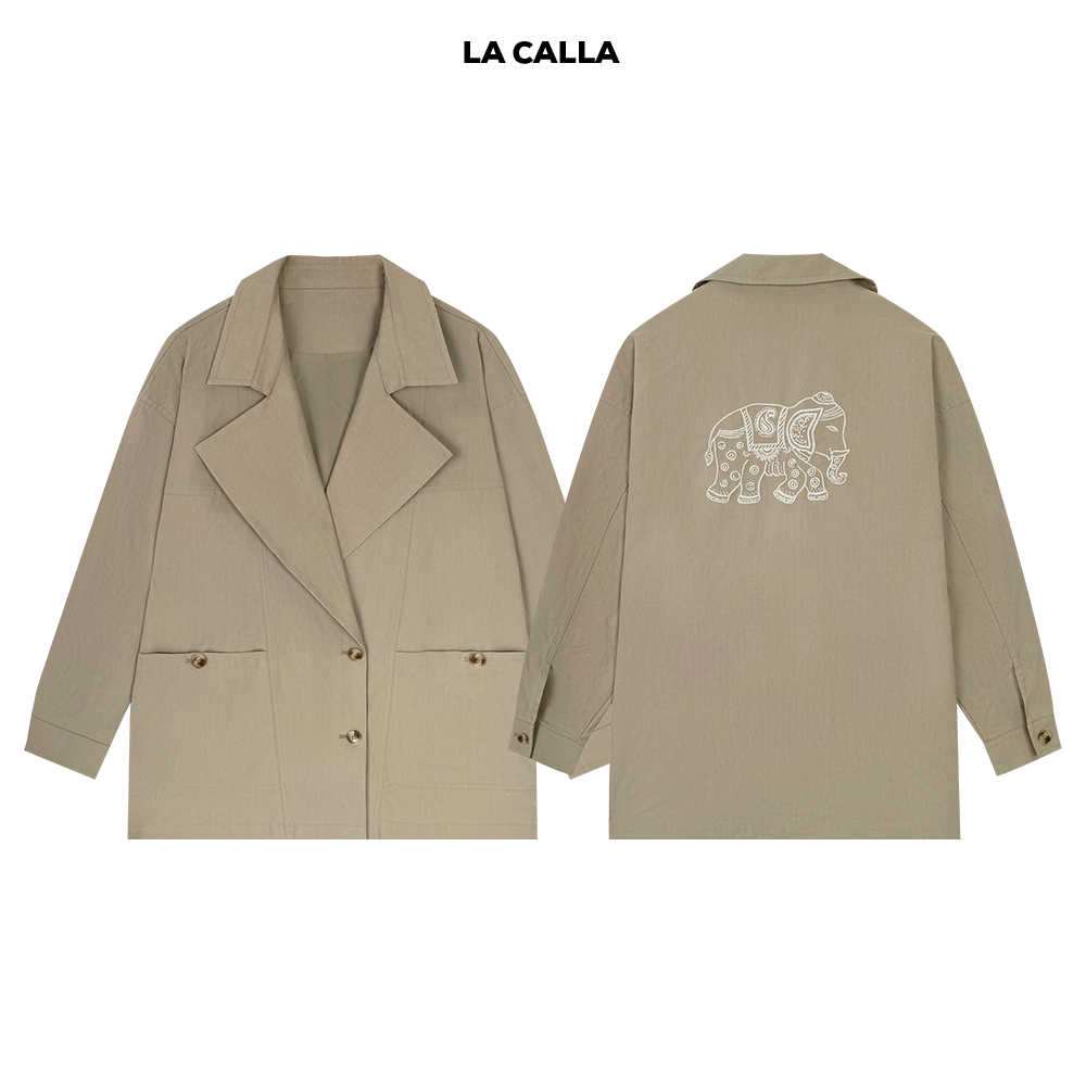LA CALLA《特价不退不换》大象外套通勤气质风衣外套YY51-2133
