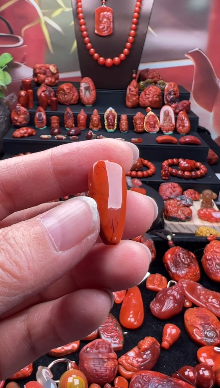 未镶嵌三通南红玛瑙H**.三通