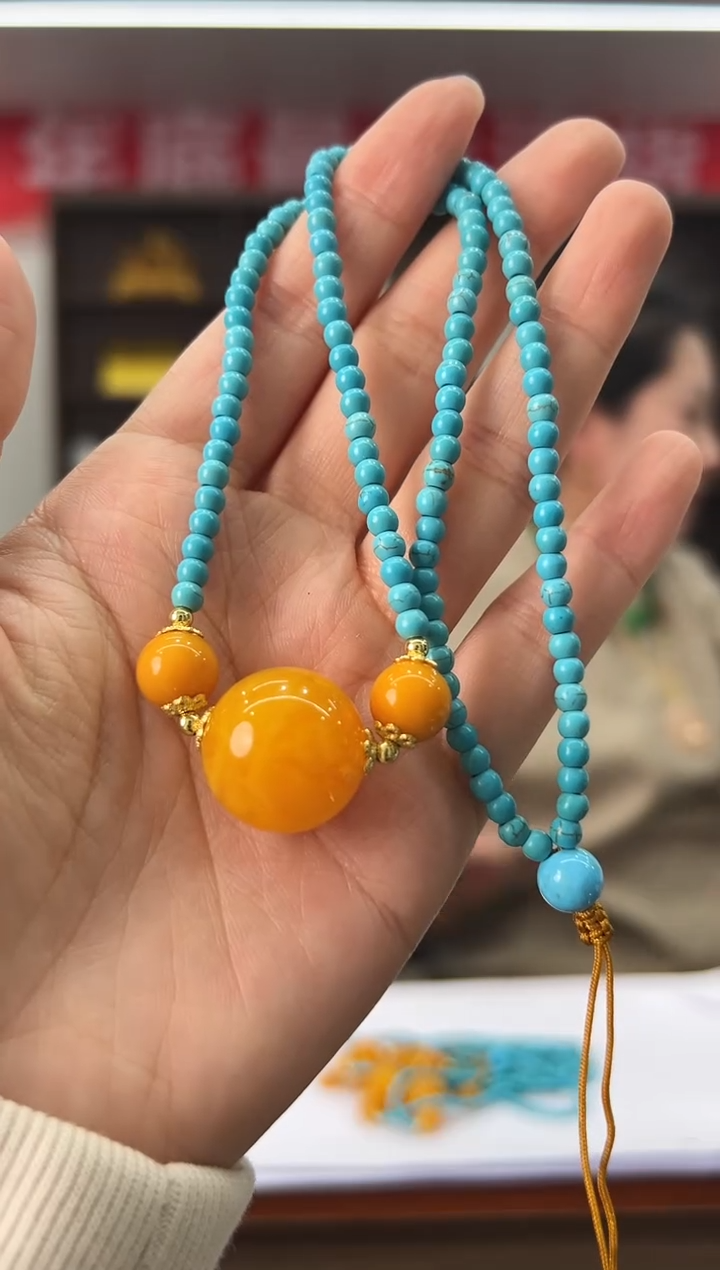 【闪购商品】菱锰矿手链合金绿松项链ZX1092S838