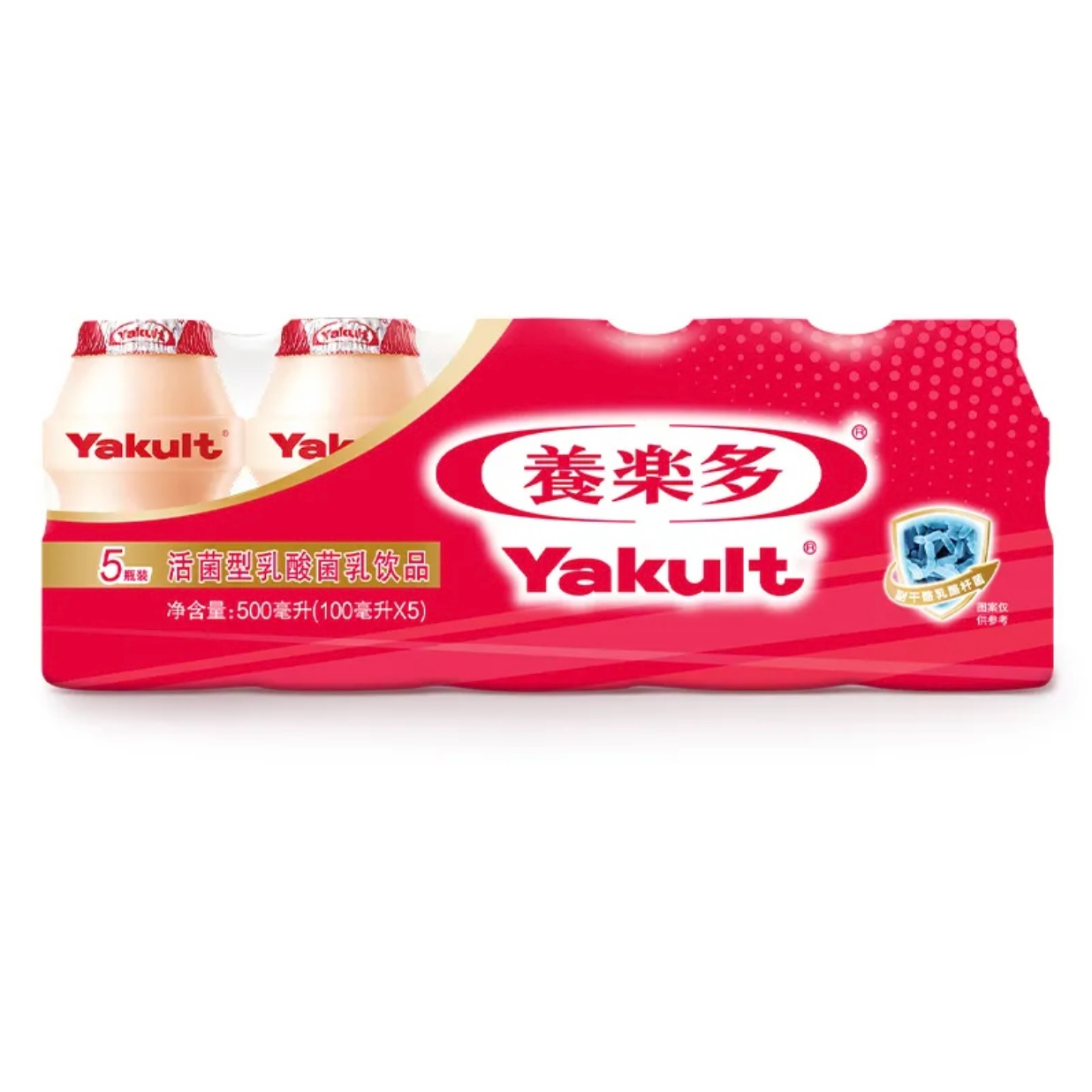 养乐多 活菌型乳酸菌饮品500ml（100ml×5瓶）/包