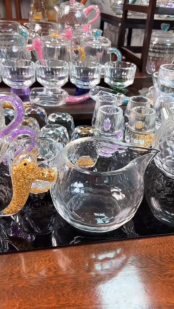 【闪购商品】玺宴新款水晶胖公杯金箔