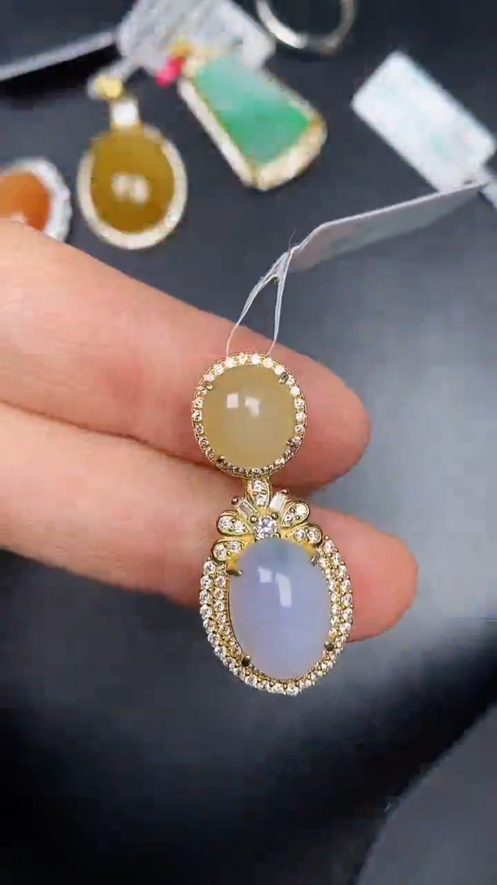 银S925镶嵌戒指翡翠3680