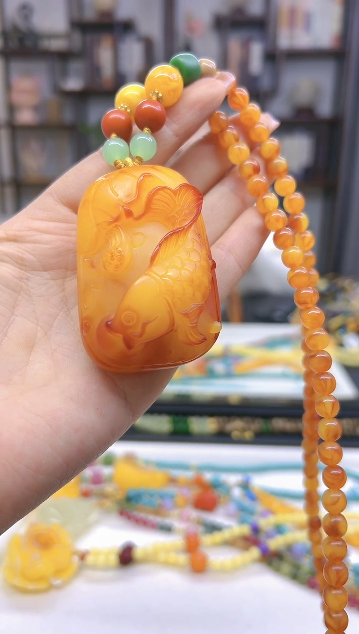 【闪购商品】蜜蜡毛衣链未镶嵌M178