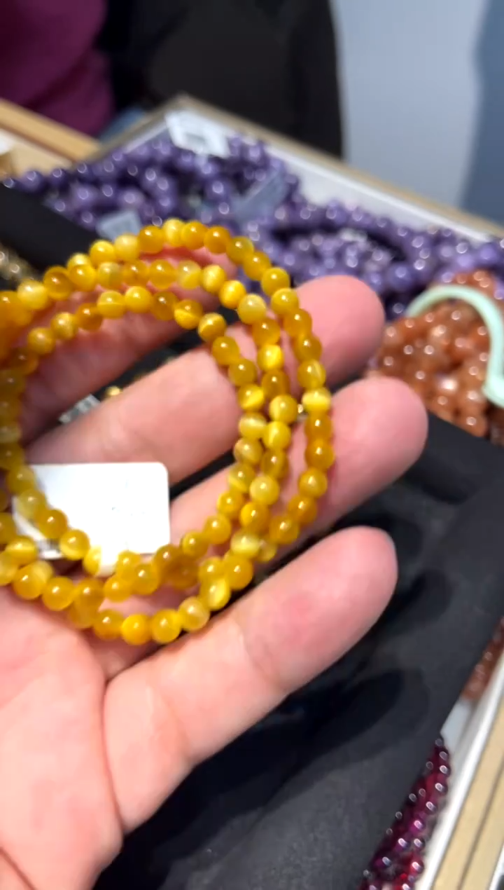 【闪购商品】水晶·未镶嵌黄虎三圈4mm